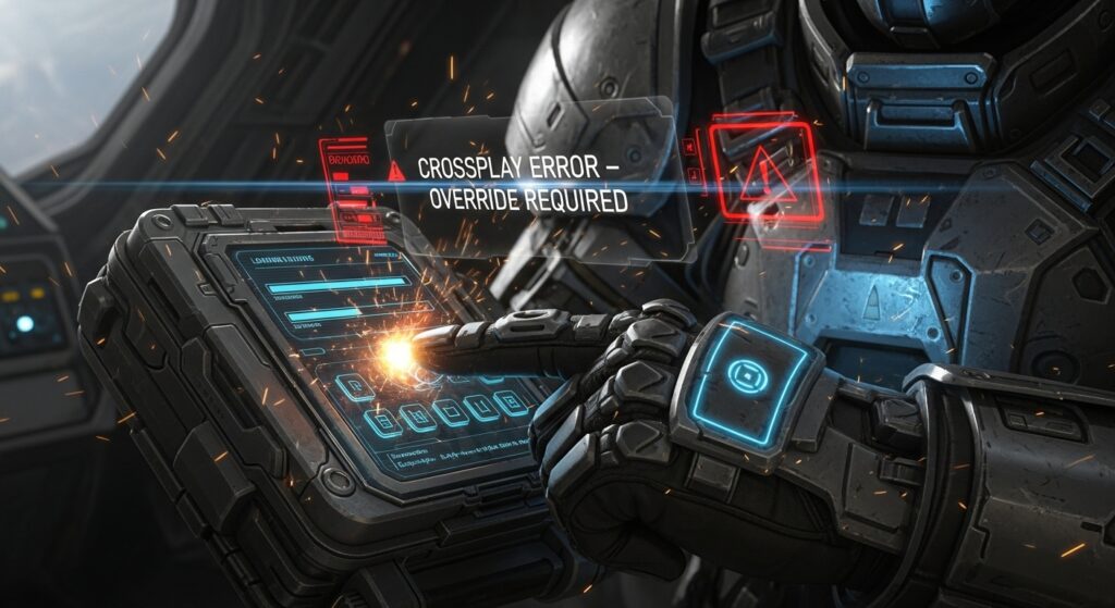 Helldivers 2 crossplay matchmaking error message.