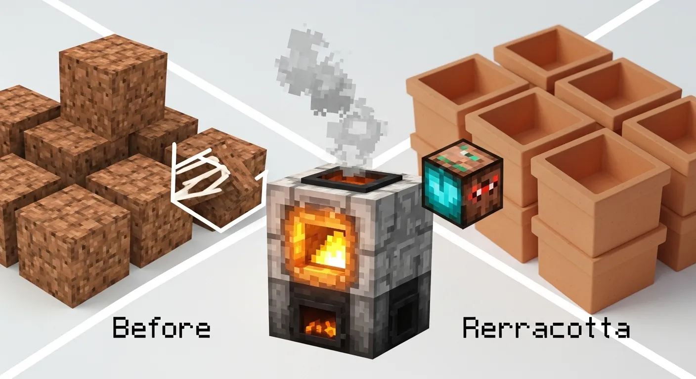 how to make terracotta in minecraft