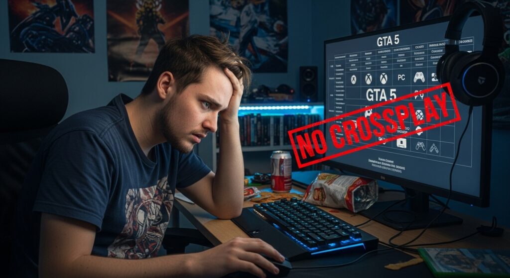 gta 5 crossplay frustration chart no cross-platform play