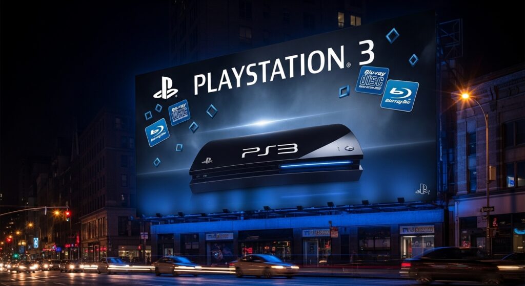 promotional posters showing Blu-ray branding